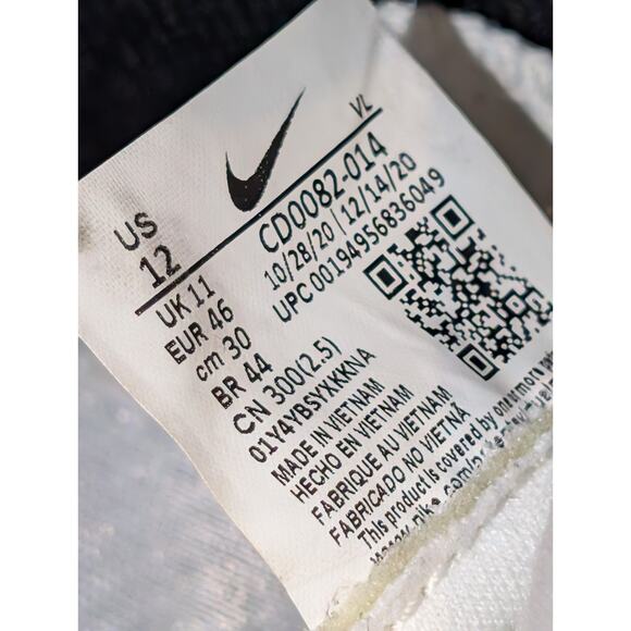 Nike Vapor Mens 12 White Black Edge Speed 360 Football Cleats CD0082-014 main image 7